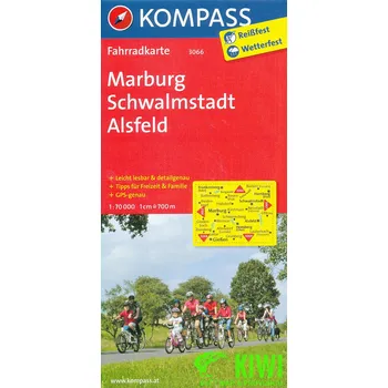 Kompass Marburg,Schwalmstadt,Alsfeld 1:70 t. laminovaná