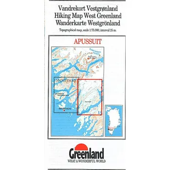 Greenland mapa Apussuit (Greenland) 1:75 t.