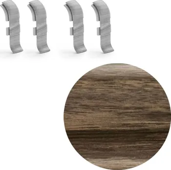 soklová lišta NOVÁK Spojka k soklové liště PVC vlašský ořech 56x23, 4 ks NGTF44