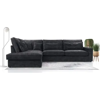 Obývací stěna FALCO Sedací souprava Carny L Palladium 19 černá