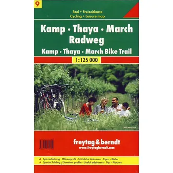 Freytag & Berndt cyklomapa Kamp, Thaya, March Radweg 1:125 t.