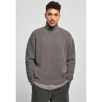 Pánská mikina Pánský svetr Urban Classics Oversized Roll Neck Sweater - šedý XL
