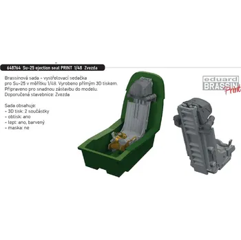 Plastikový model Eduard 1/48 Su-25 ejection seat PRINT (ZVEZDA)