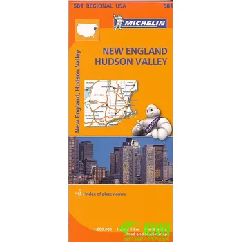 Michelin mapa New England, Hudson Valley 1:500 t.