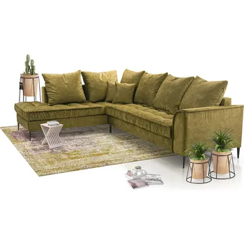 Obývací stěna FALCO Sedací souprava L Lidie - khaki