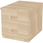 Domestav - DOMINO Skříň zásuvková 2 zásuvky hloubka 456 buk cink, olejovaný