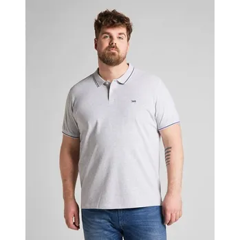 Pánské triko Lee Pique Polo L61ARL03 Sharp Grey Mele Velikost: 5XL