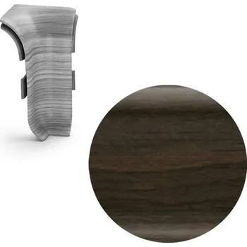 soklová lišta NOVÁK Vnitřní roh k soklové liště PVC wenge 56x23 flexibilní, 1 ks NGOU24