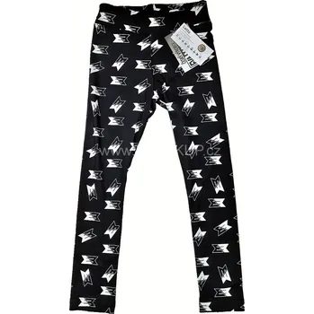 Dívčí legíny Eva Machek Dětské funkční LEGÍNY LOTTO - černé+bílý potisk KONFEKČNÍ VELIKOST: 128