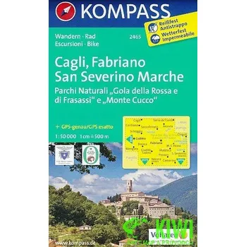 Kompass Cagli,Fabriano,San Severino Marche 1:50 t. laminovaná