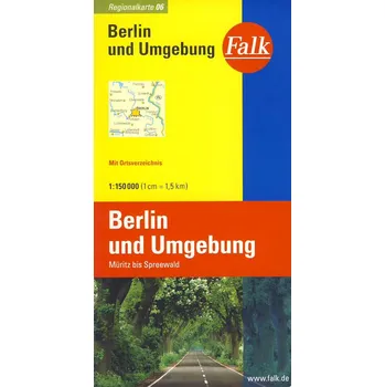 Falk vydavatelství mapa Berlin und Umgebung 1:150 t.