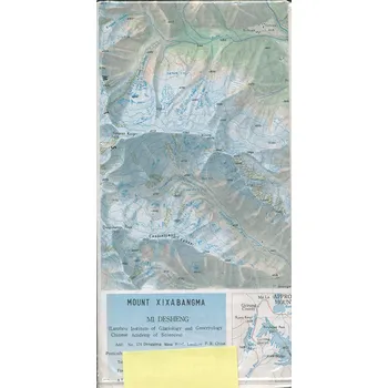Cordee mapa Xixabangma (Šiša Pangma) 1:100 t.