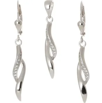 Souprava šperků Stříbrna souprava s čirými zirkony STRS0340F