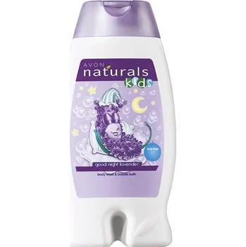 Sprchový gel Avon Naturals Kids Good Night Lavender Sprchový gel a pěna do koupele s levandulí 200 ml