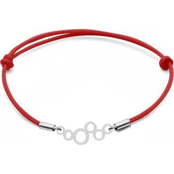 Náramek NUBIS® Stříbrný textilní náramek s kroužky - SX108-R