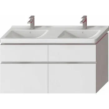 Koupelnový nábytek Jika Cubito Pure Skříňka s dvojumyvadlem 130 cm bílá