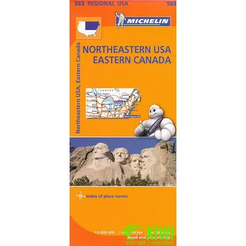 Michelin mapa USA northeast, Canada east 1:2,4 mil.