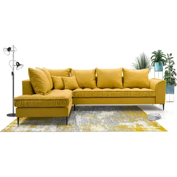 Obývací stěna FALCO Sedací souprava L Lidie - žlutá