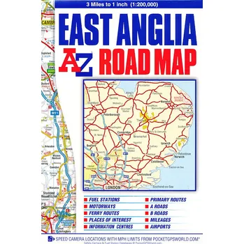 Collins mapa East Anglia 1:200 t.