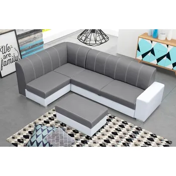 Obývací stěna FALCO Sedací souprava Rest L sv.šedá/bílá