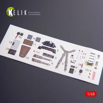 Plastikový model 1/48 Bf-109E interior 3D decals (WINGSY)