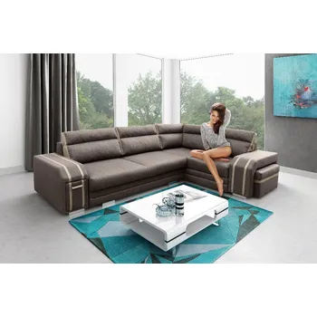 Obývací stěna FALCO Sedací souprava Avanti P tm.hnědá/béžová