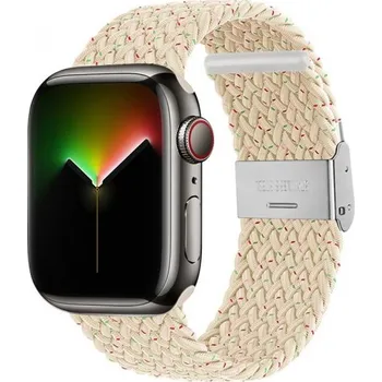 Řemínek na hodinky Nylonový řemínek s barevnými tečkami pro Apple Watch Ultra 49mm / 46mm / 45mm / 44mm / 42mm - béžový