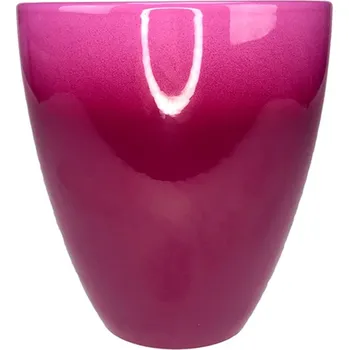 Obal na květináč Piskáček Praha Obal keramický Orchid, vínovo-růžový, pr.14 cm