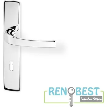 Dveřní kování AC-T Dveřní kování BETA HR chrom Rozteč: 90 mm, Provedení: pro vložku - PZ, Povrchová úprava: chrom