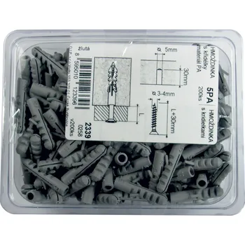 Hmoždinka D.I.P. Hmoždinka s křidélky 5 PA válec 200ks