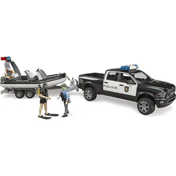 Bruder 02507 RAM Policie s člunem + 2…