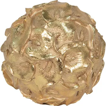 Zlatá antik dekorační květinová koule Flawie - Ø 10 cm