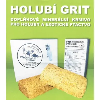Krmivo pro ptáka Čechura grit v pevném stavu 4 kg po cihličkách 5 x 800 g pro exotické ptactvo a holuby