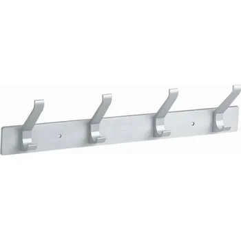 Věšák Walteco Lišta věšáková 4 háčky, 270mm, aluminum elox