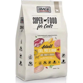 Krmivo pro kočku 2x7 kg MAC's Superfood for Cats Adult - kachna, krůta & kuře