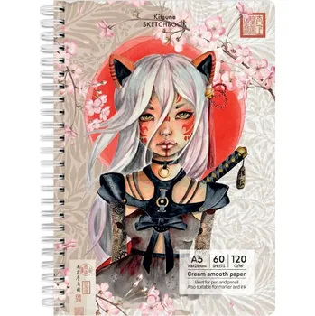 Drasca Art EOOD Kroužkový blok Kitsune (120g/m2, 60 listů) A5