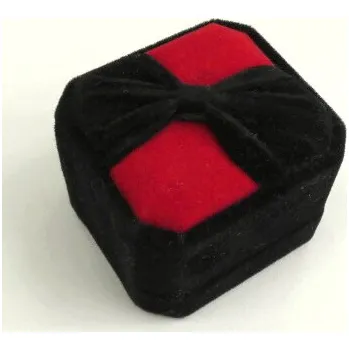Dárková krabička Dárková sametová krabička červenočerná - KR14851