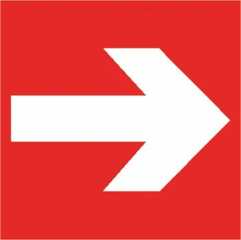 Kancelář Velkoformátová tabulka – Ukazatel doprava/doleva, hl. sendvič,50×50cm