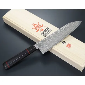 Kuchyňský nůž Kanetsune Namishibuki Wa-Santoku 180mm Damascus bez Pouzdra