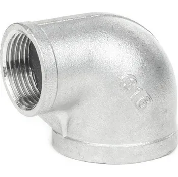 Instalatérský materiál Koleno redukované nerezové NEREZ závitové - vnitřní závity - INOX - 3/4"x3/8" TYP301R