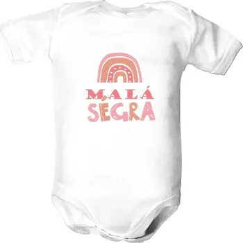 Kojenecký body Dětské body s potiskem Malá ségra - duha dětské