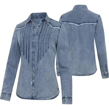 dámská westernová košile Blue Velikost: 3XL