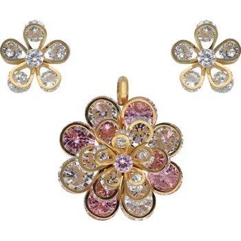 Souprava šperků Doria Set šperků z oceli zlato-růžový K276