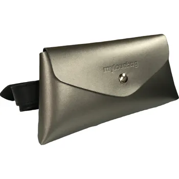 Outdoorové zavazadlo My Love Bag kožená ledvinka metalická stříbrná stříbrná