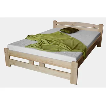 Postel Via-nábytek Postel Viki masiv borovice Povrchová úprava postele: Moření odstín dub, Rozměry postele: 80 x 200