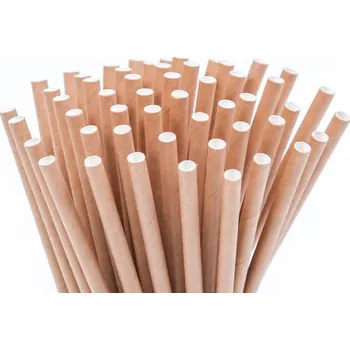 Příbor Brčko papírové JUMBO hnědé 25cm (cena za 100ks)