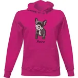 Dámská mikina s kapucí s potiskem Dámská mikina - Francouzský buldoček dámské