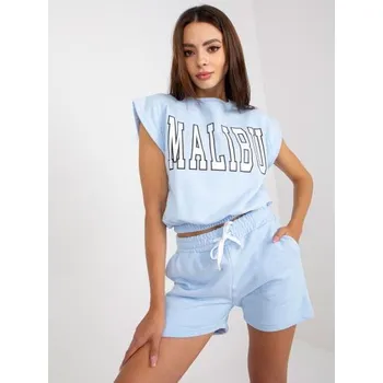 Dámská souprava s halenkou s krátkým rukávem HARRY modrá