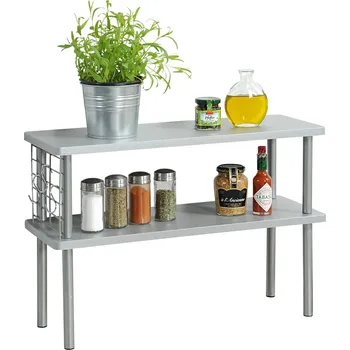 Příbor Kuchyňská police na koření a nádobí, 2 úrovně, šedá, Kesper