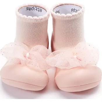 Dívčí tenisky Attipas Meruňkové první botičky s mašlí A20RO Velikost: 20